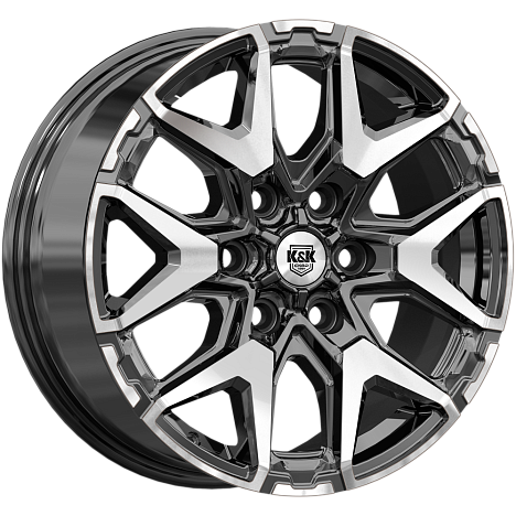 Гангут (КС1176) 7.500xR18 6x139.7 DIA67.1 ET38 алмаз черный