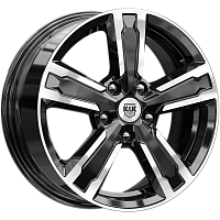 Литые диски Оклахома (КС998) 6.500xR16 5x114.3 DIA67.1 ET50 алмаз черный для Suzuki