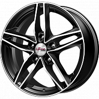 Литые диски Moskva (КС689) 6.500xR16 5x114.3 DIA66.1 ET40 Блэк Джек для Nissan Leaf