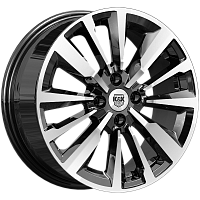 Литые диски Эрман (КС997) 6.500xR16 4x98 DIA58.5 ET35 алмаз черный для Lada