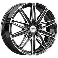 Литые диски Виар (КС1065) 6.500xR17 5x114.3 DIA66.1 ET45 Блэк Джек для Renault Fluence Литые диски Виар (КС1065) 6.500xR17 5x114.3 DIA66.1 ET45 Блэк Джек для Renault Fluence
