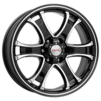 Литые диски Балеар (КС727) 7.500xR18 6x127 DIA77.9 ET38 алмаз черный Литые диски Балеар (КС727) 7.500xR18 6x127 DIA77.9 ET38 алмаз черный