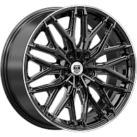 Литые диски Клермон (КС1156) 8.000xR19 5x112 DIA57.1 ET34 черный бриллиант для Skoda Kodiaq (7 Мест)