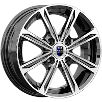 Литые диски Флэш (КС710) 5.000xR13 4x114.3 DIA69.1 ET45 алмаз черный для Chery Qq
