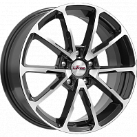 Литые диски Skibidi (КС909) 6.500xR17 5x114.3 DIA67.1 ET45 Блэк Джек для Geely Emgrand