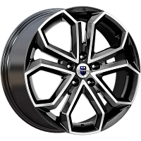 Литые диски Пандора (КС466) 8.500xR19 5x114.3 DIA60.1 ET35 алмаз черный для FIAT Sedici